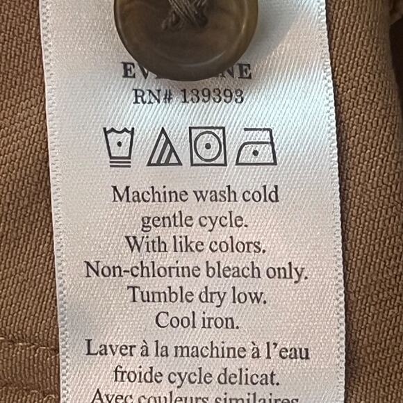 Everlane Shorts Size 2 Brown Distressed Cotton Twill Stretch High Rise Brown - Picture 5 of 6